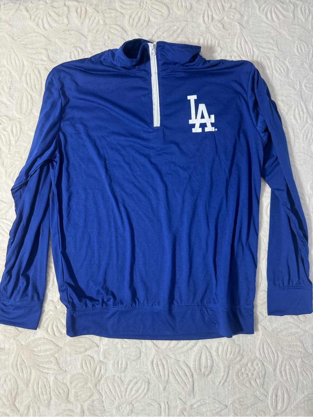 MLB Los Angeles Dodgers Royal Blue Quarter-Zip Pullover